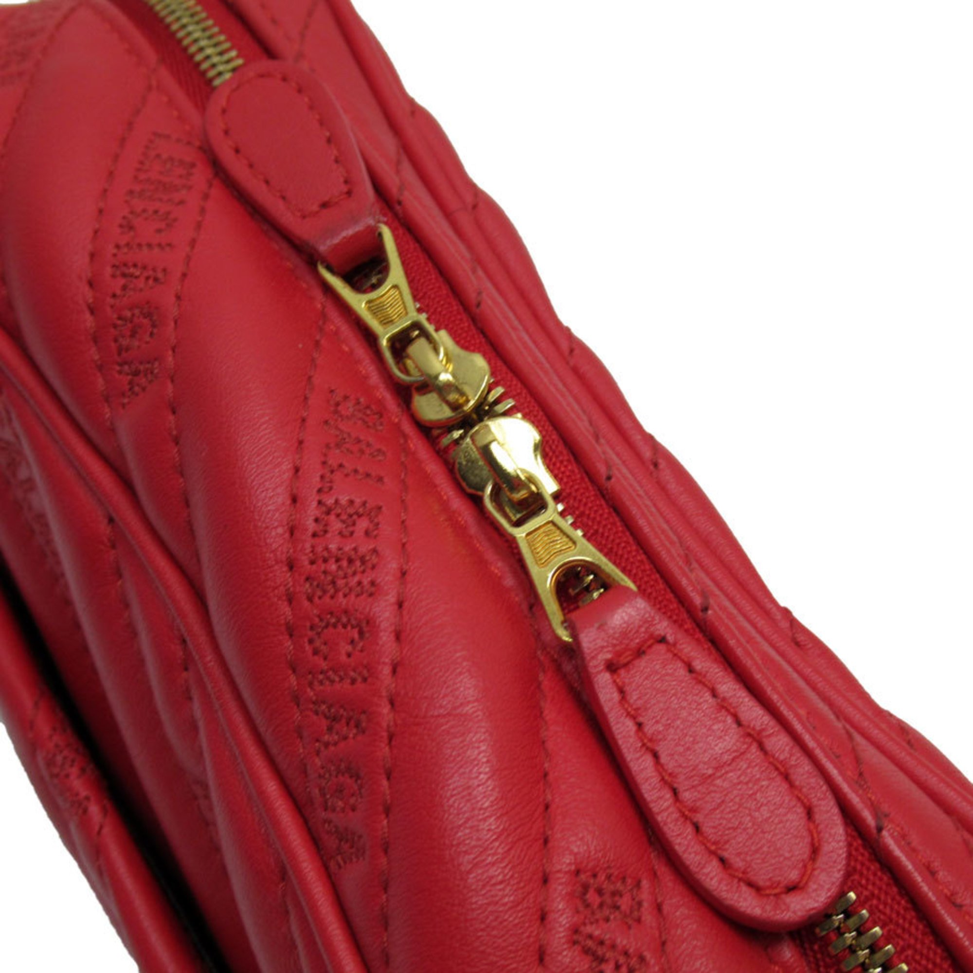 BALENCIAGA Shoulder Bag Leather Red Gold Women's w0774k