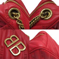 BALENCIAGA Shoulder Bag Leather Red Gold Women's w0774k