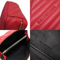 BALENCIAGA Shoulder Bag Leather Red Gold Women's w0774k