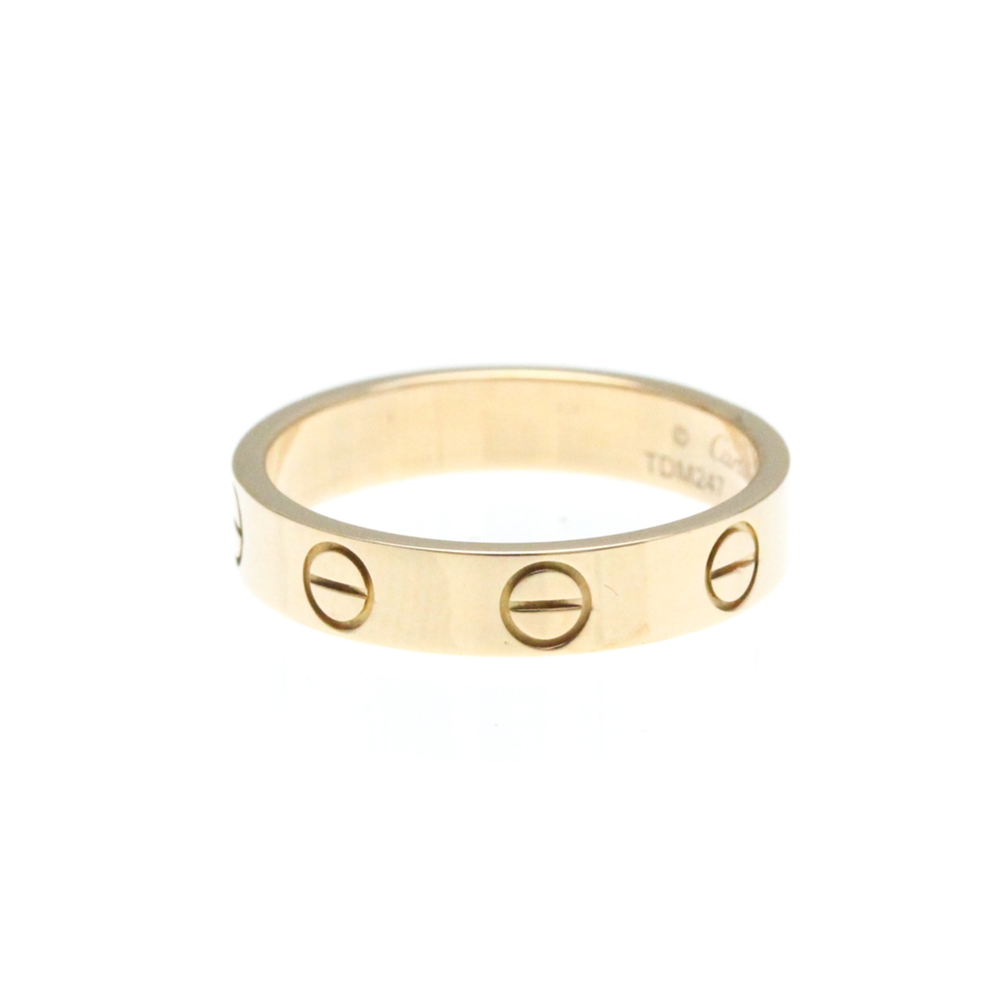 Cartier Love Mini Love Ring Pink Gold (18K) Fashion No Stone Band Ring Pink Gold