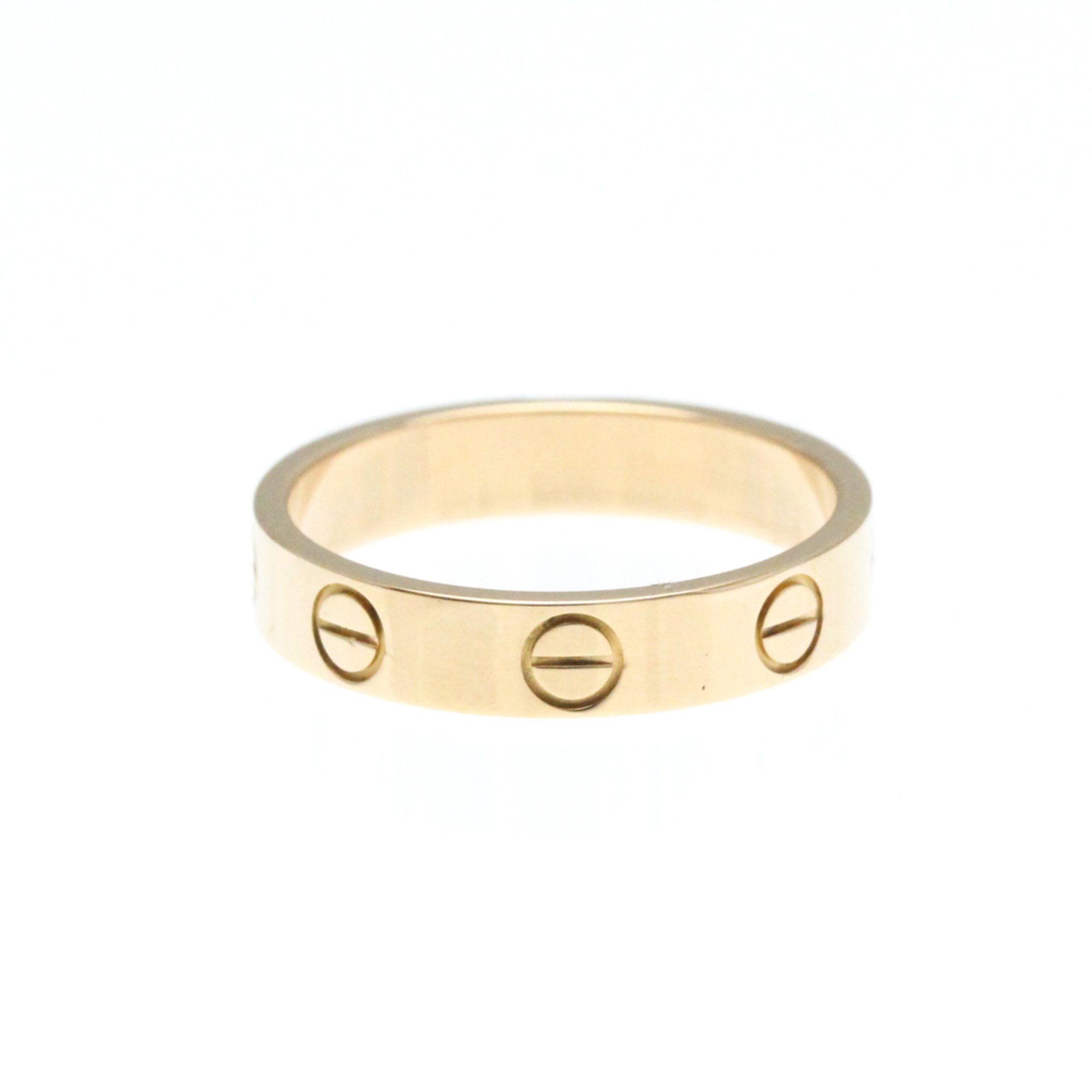 Cartier Love Mini Love Ring Pink Gold (18K) Fashion No Stone Band Ring Pink Gold