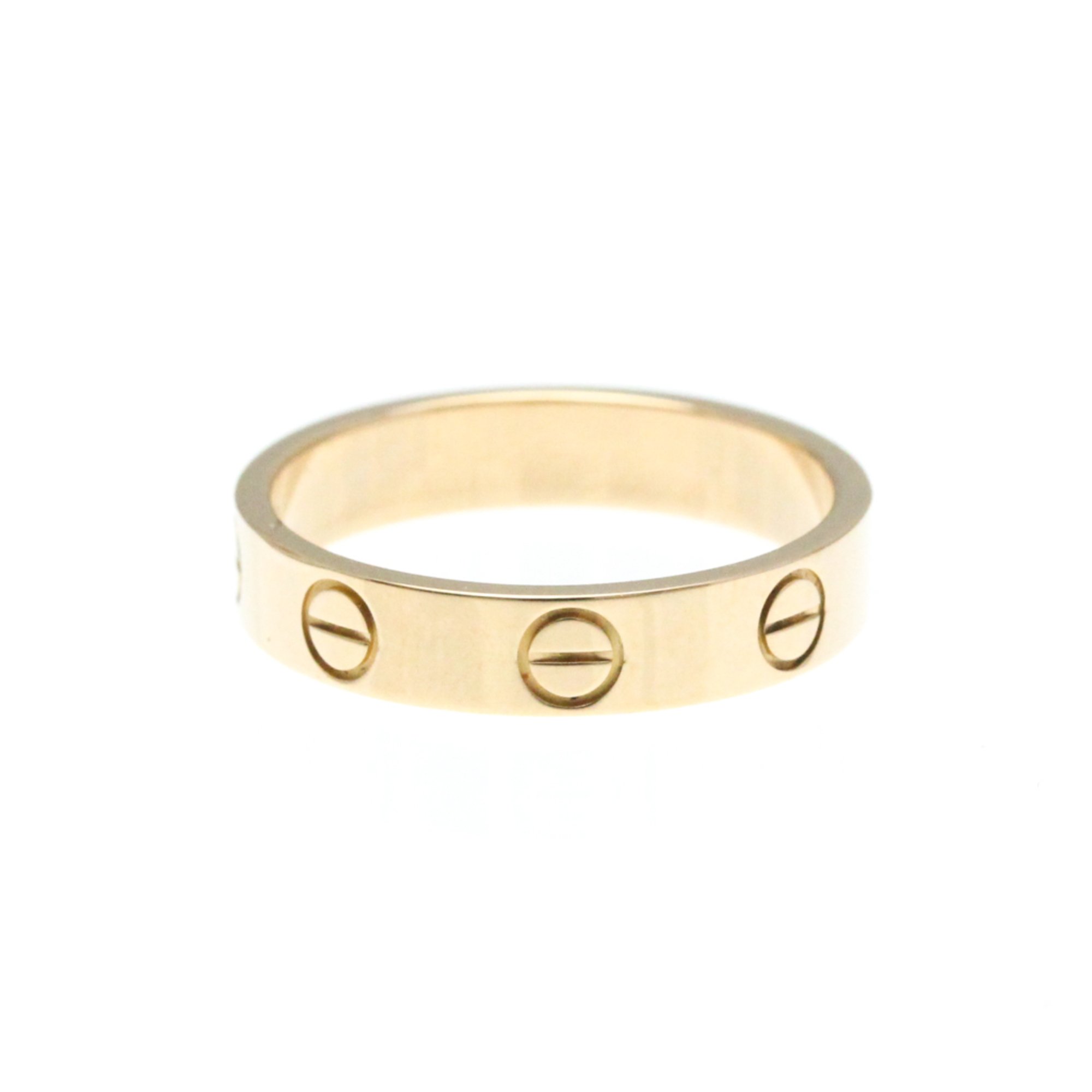 Cartier Love Mini Love Ring Pink Gold (18K) Fashion No Stone Band Ring Pink Gold