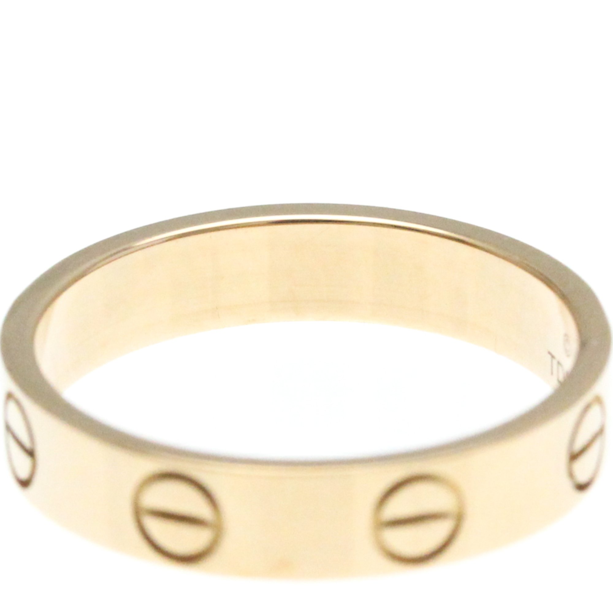 Cartier Love Mini Love Ring Pink Gold (18K) Fashion No Stone Band Ring Pink Gold