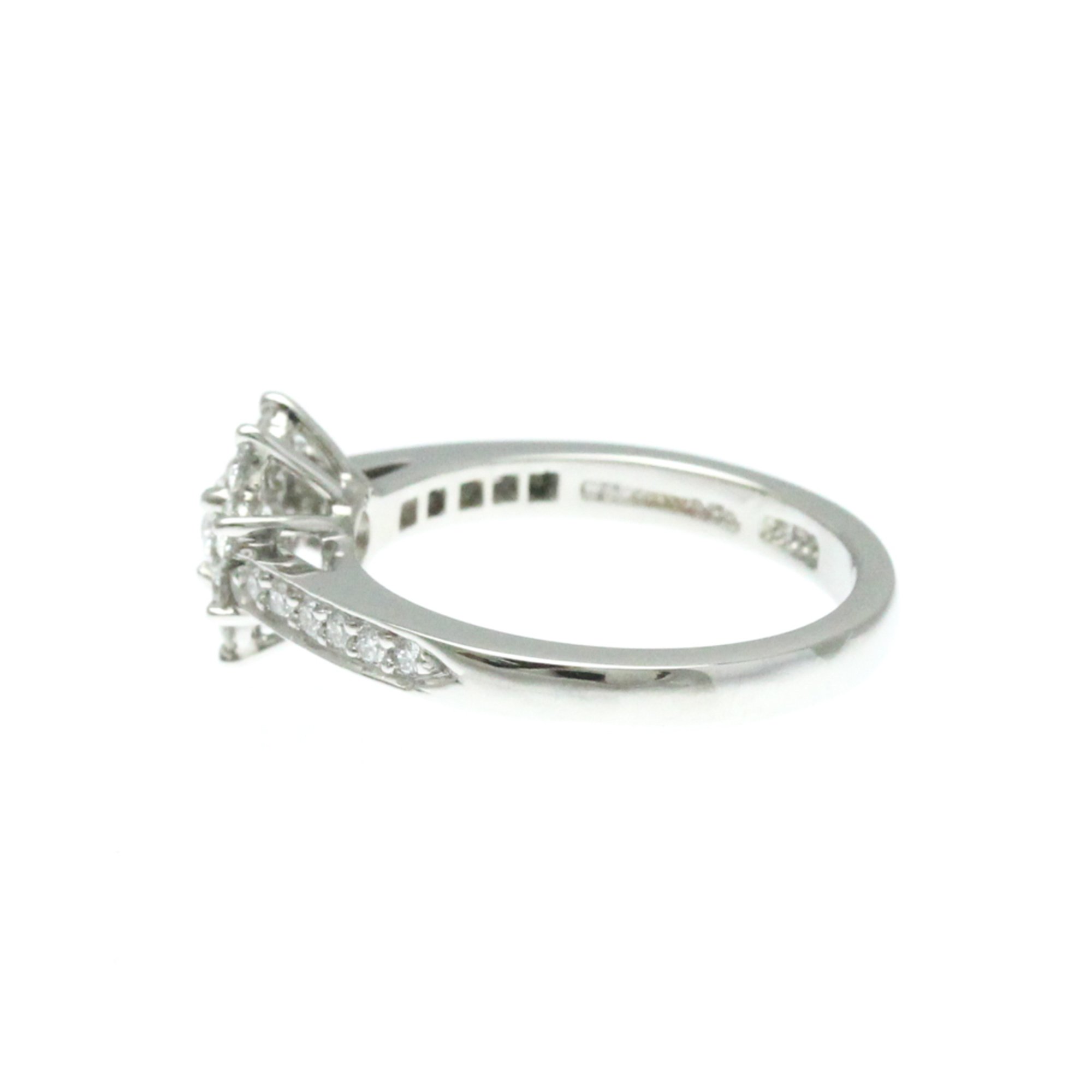 Tiffany Flora Diamond Ring Platinum Fashion Diamond Band Ring Silver