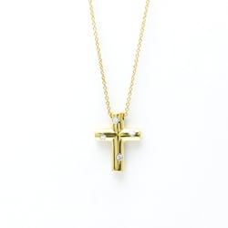 Tiffany Dots Cross Diamond Yellow Gold (18K) Diamond Men,Women Fashion Pendant Necklace (Gold)