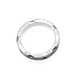 Chanel Ultra Collection Ring Small Size Ceramic,White Gold (18K) Fashion No Stone Band Ring Silver