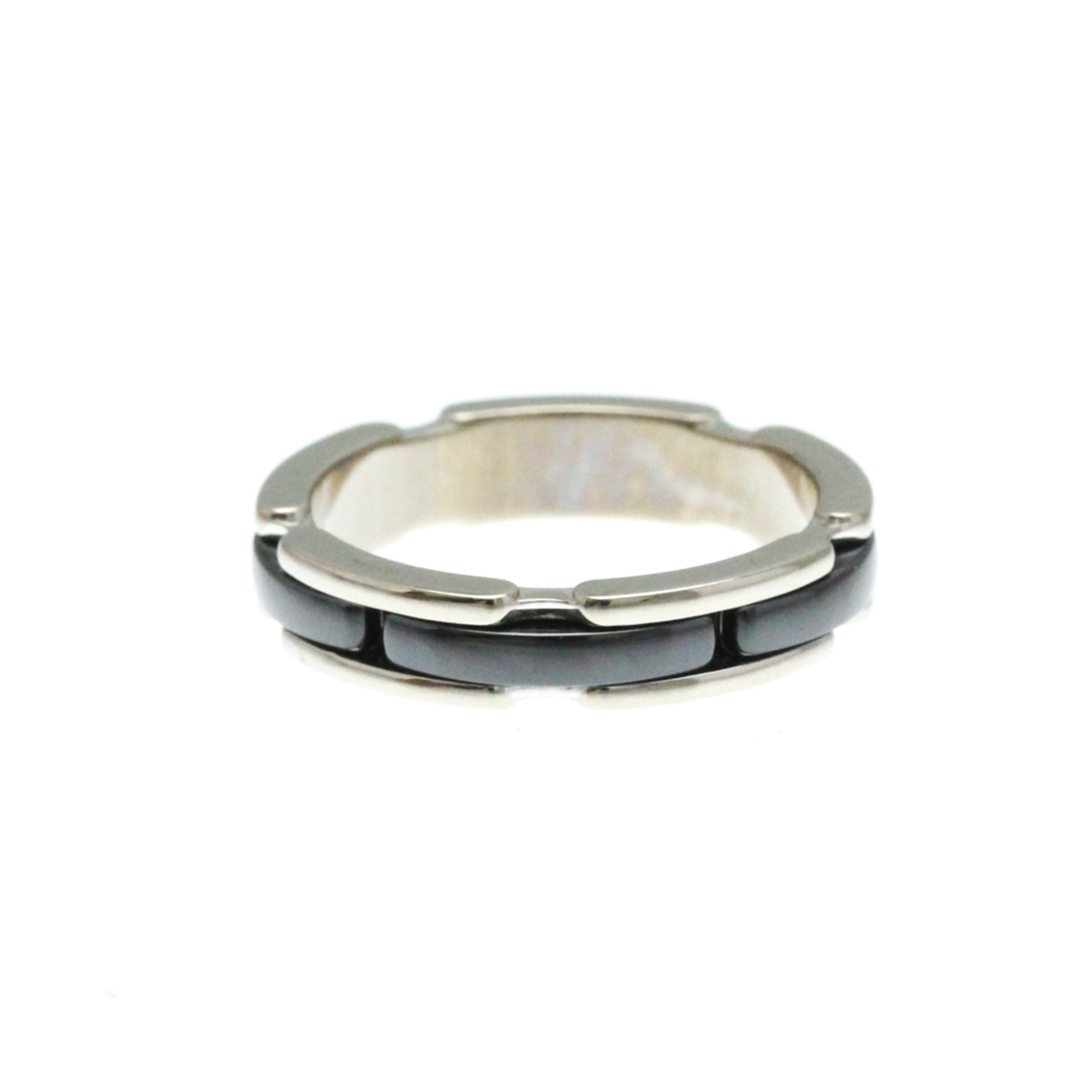 Chanel Ultra Collection Ring Small Size Ceramic,White Gold (18K) Fashion No Stone Band Ring Silver