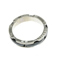 Chanel Ultra Collection Ring Small Size Ceramic,White Gold (18K) Fashion No Stone Band Ring Silver