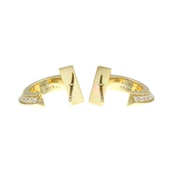 Tiffany T 1 Hoop Earrings Diamond Yellow Gold (18K) Half Hoop Earrings Carat/0.4 Gold