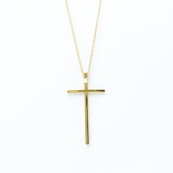 Tiffany Cross Necklace Yellow Gold (18K) No Stone Men,Women Fashion Pendant Necklace (Gold)