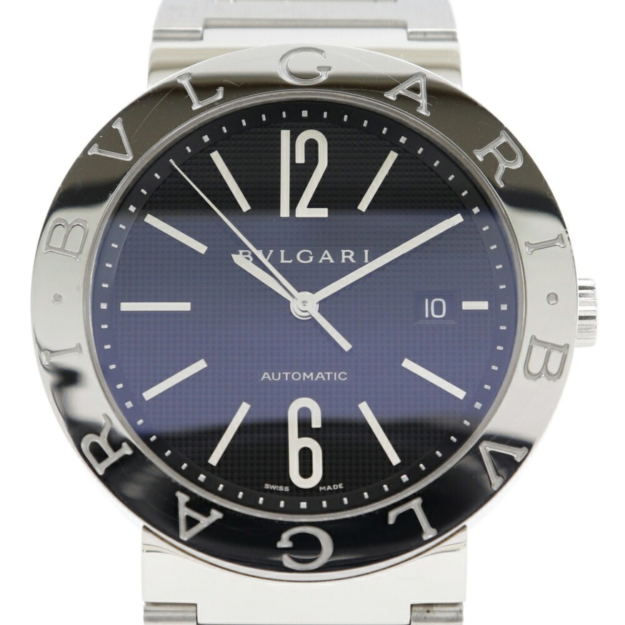 BVLGARI Wristwatch cal.220 BB42BSSD/BB42SSAUTO Stainless steel Automatic Black dial Bvlgari Men's