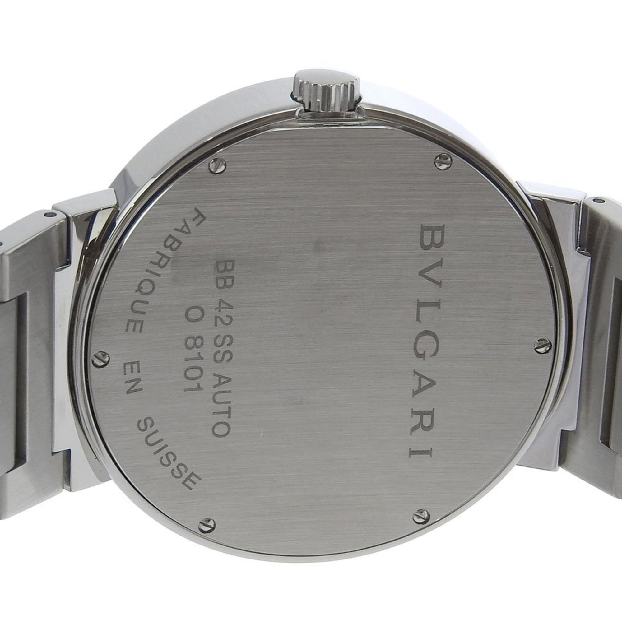 BVLGARI Wristwatch cal.220 BB42BSSD/BB42SSAUTO Stainless steel Automatic Black dial Bvlgari Men's