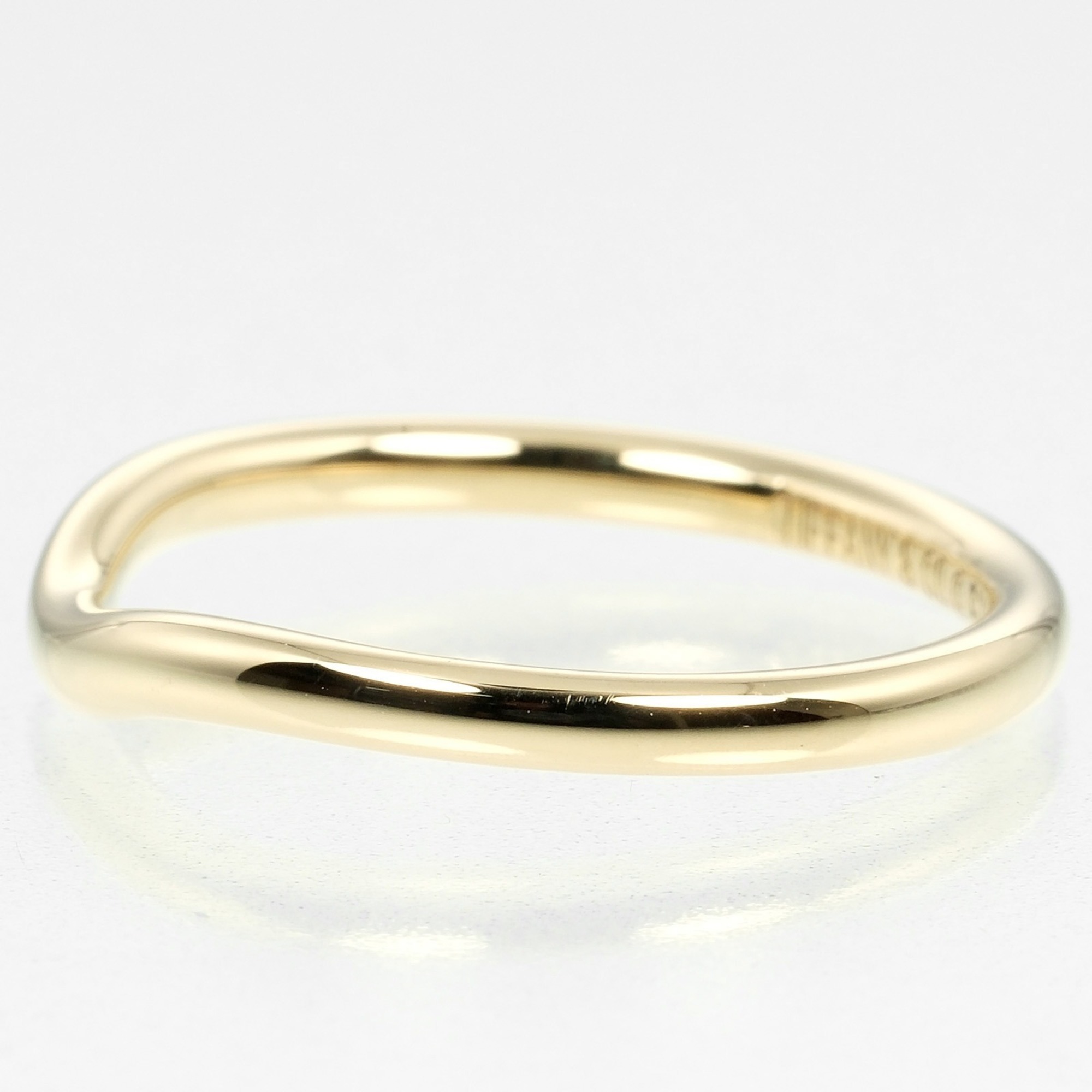 Tiffany TIFFANY&Co. Curved band size 9 ring 2mm model K18YG yellow gold approx. 2.29g