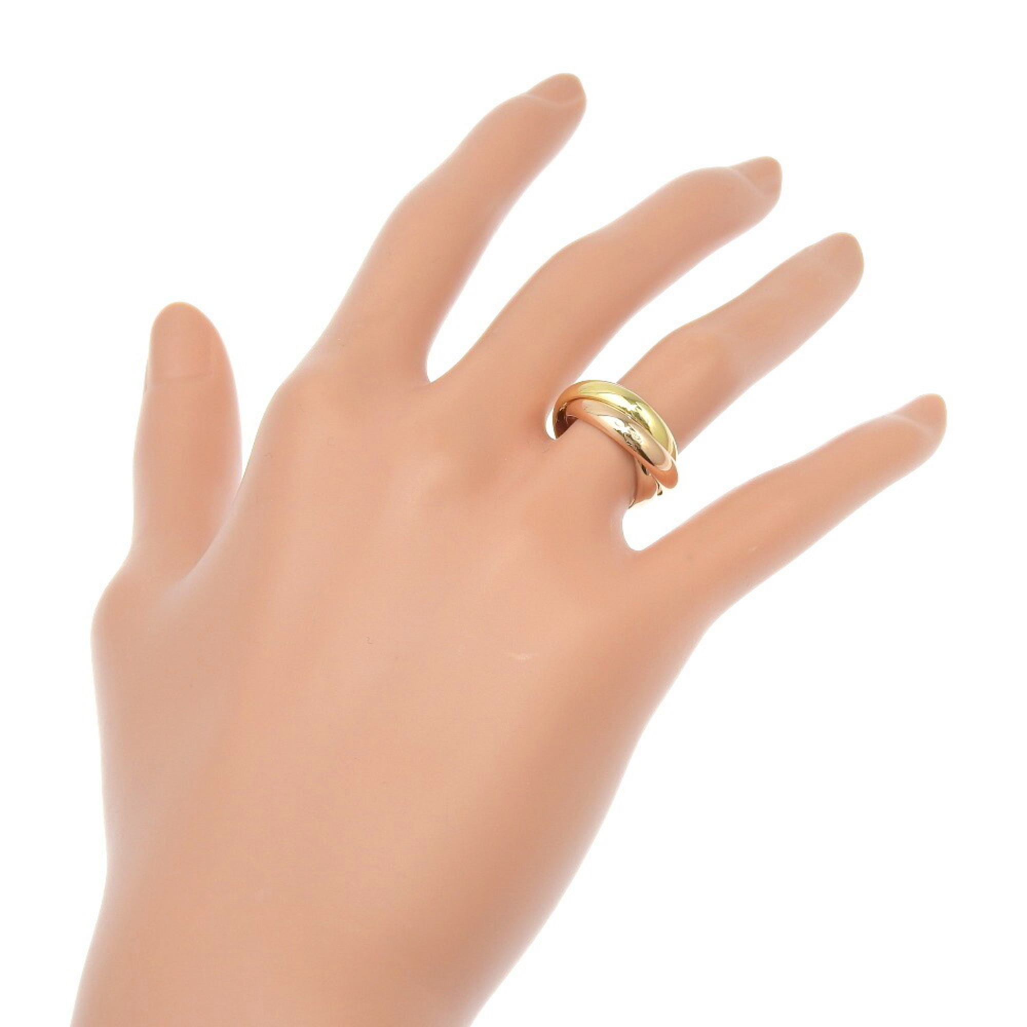 Cartier Trinity size 8 ring, 3-row K18 yellow gold YG/PG/WG, approx. 10.2g for women