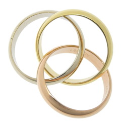 Cartier Trinity size 8 ring, 3-row K18 yellow gold YG/PG/WG, approx. 10.2g for women