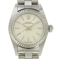 Rolex ROLEX Oyster Perpetual Watch 76094 Stainless Steel 2000 Automatic Silver Dial Ladies