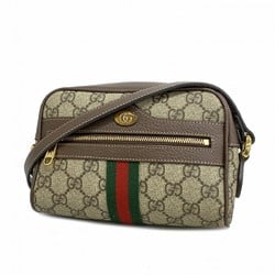 Gucci Shoulder Bag GG Supreme Sherry Line 517350 Brown Women's