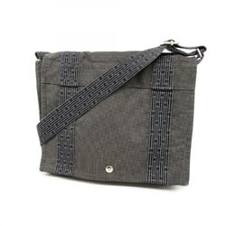 Hermes Shoulder Bag Air Line Bassus PM Canvas Grey Women's