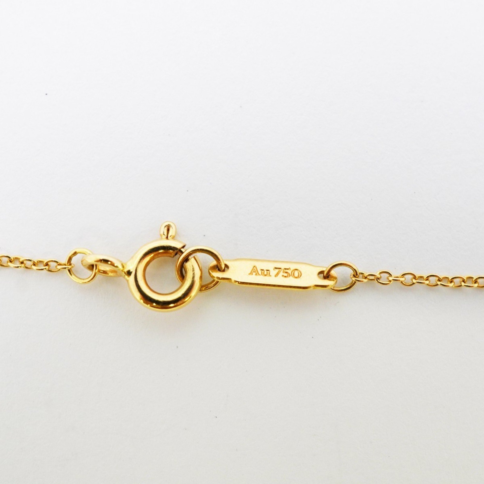 Tiffany Necklace Sentimental Heart Diamond K18YG Yellow Gold Ladies