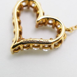 Tiffany Necklace Sentimental Heart Diamond K18YG Yellow Gold Ladies