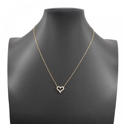 Tiffany Necklace Sentimental Heart Diamond K18YG Yellow Gold Ladies