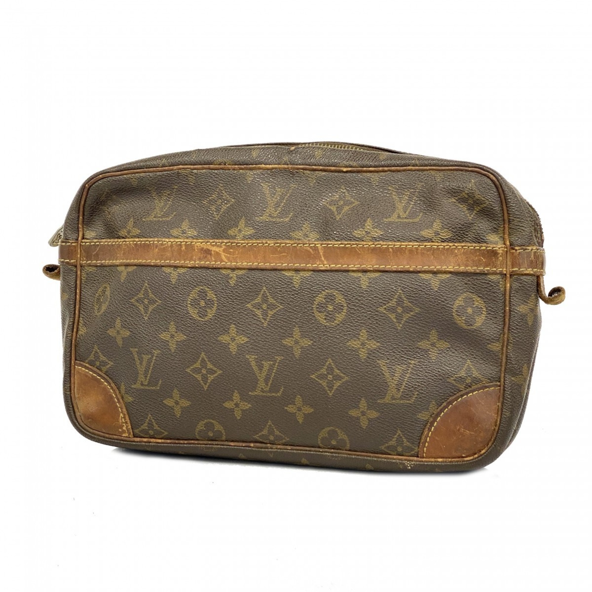 Louis Vuitton Clutch Bag Monogram Compiegne 28 M51845 Brown Men's Women's