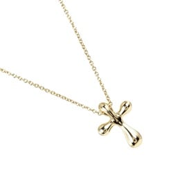 Tiffany TIFFANY&Co. Small Cross Necklace K18YG Yellow Gold Approx. 3.69g