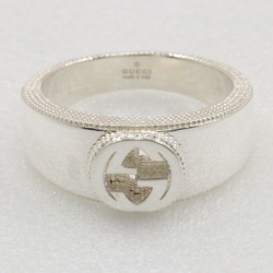 Gucci Interlocking G size 17 ring, 925 silver, approx. 9.4g for men