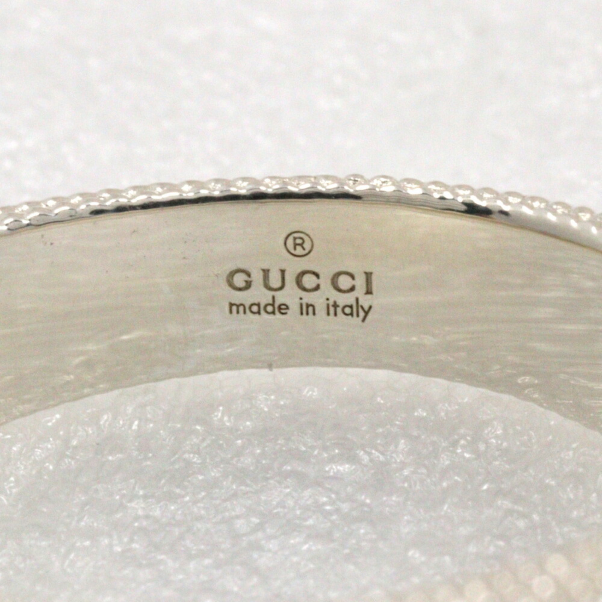 Gucci Interlocking G size 17 ring, 925 silver, approx. 9.4g for men