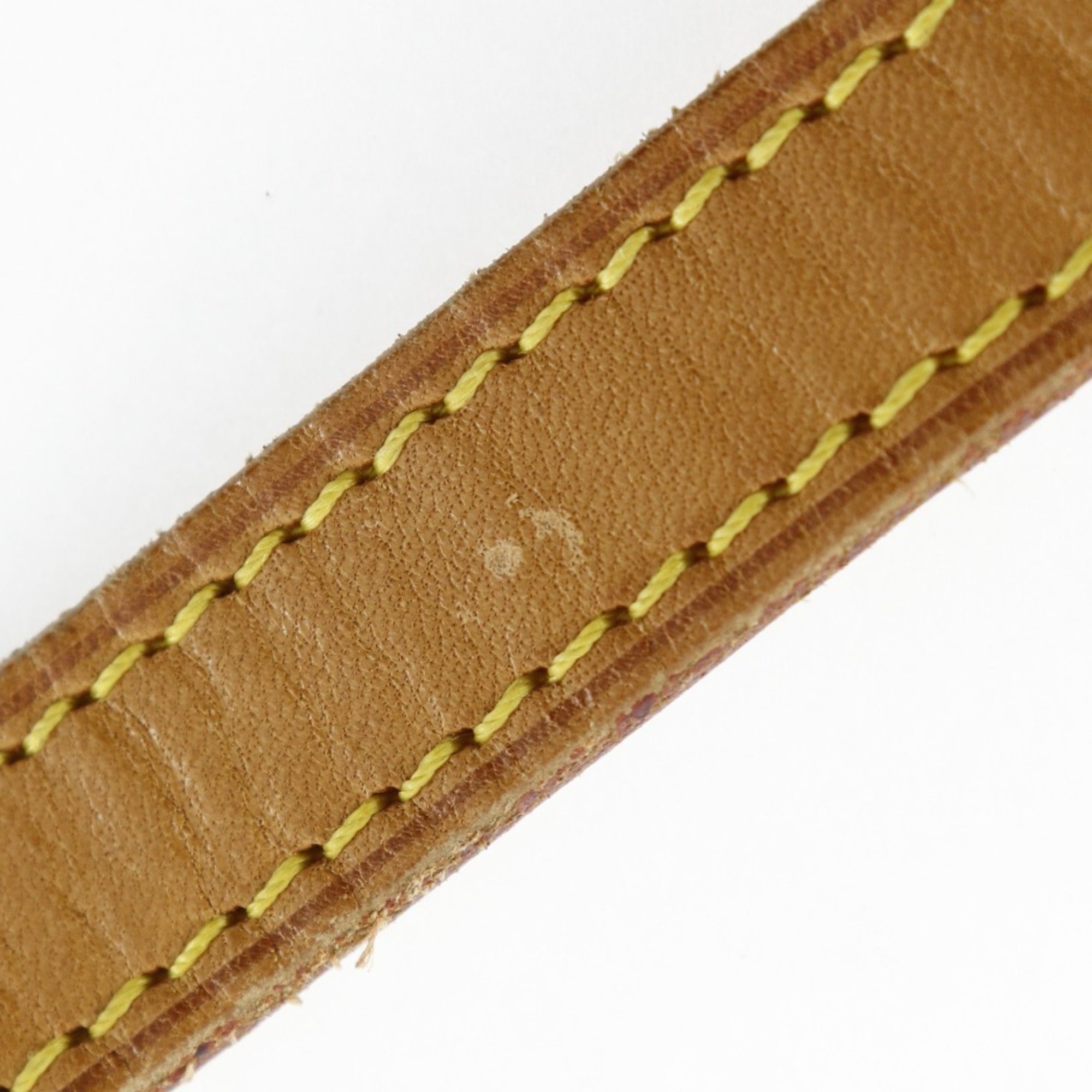 Louis Vuitton LOUIS VUITTON Shoulder Strap Natural Leather Brown Women's