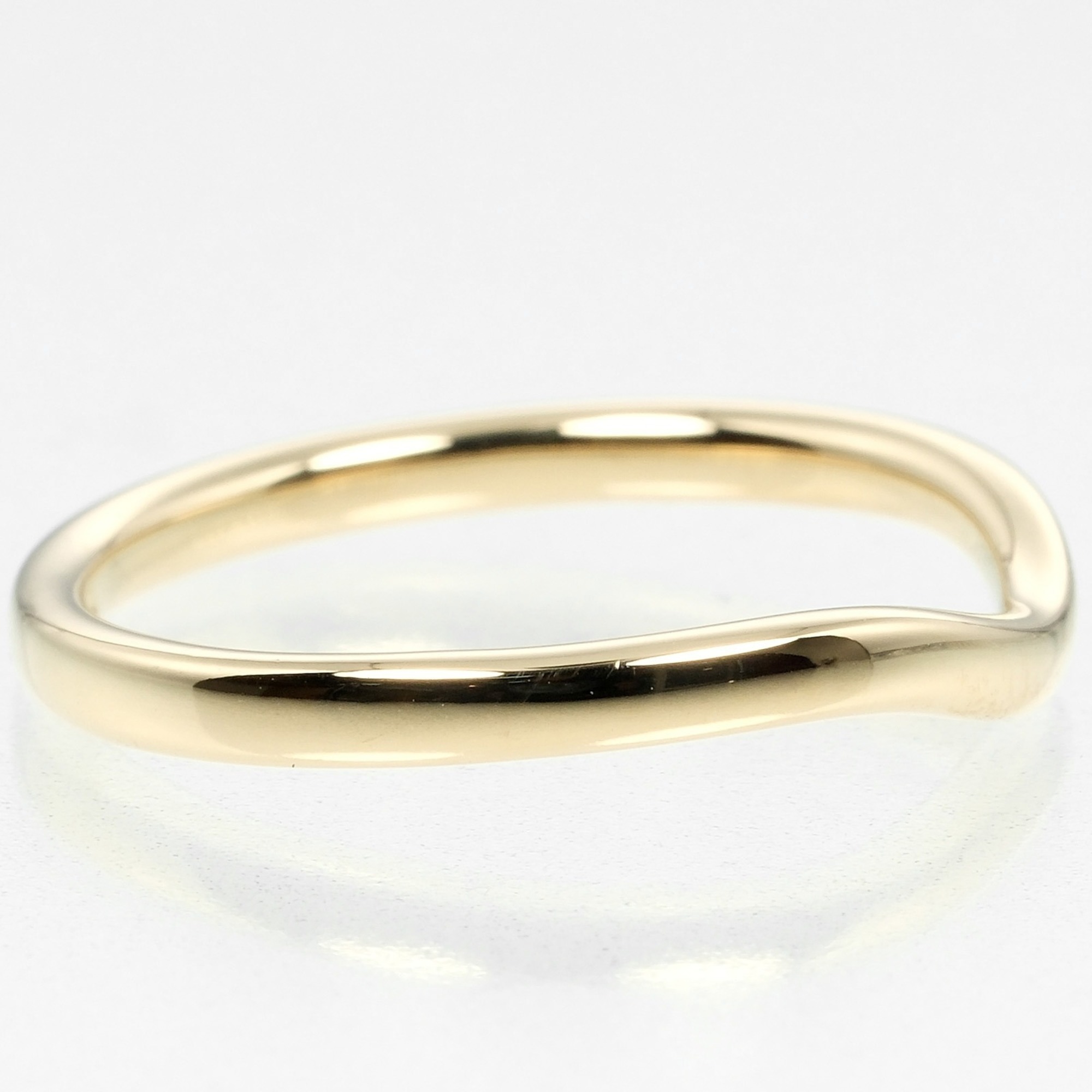 Tiffany TIFFANY&Co. Curved band size 8.5 ring 2mm model K18YG yellow gold approx. 2g