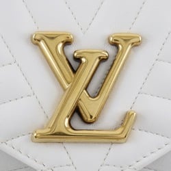 Louis Vuitton LOUIS VUITTON New Wave MM Shoulder Bag Chain M51945 Calf Snow 2018 White NZ2148 2way Flap Women's