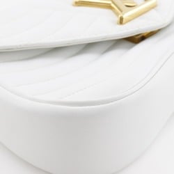 Louis Vuitton LOUIS VUITTON New Wave MM Shoulder Bag Chain M51945 Calf Snow 2018 White NZ2148 2way Flap Women's