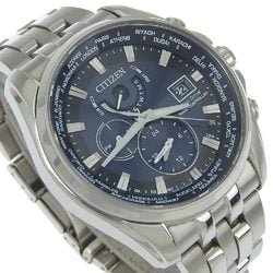 CITIZEN Eco-Drive Watch Limited Edition H820-T021697 Stainless Steel Solar Radio Navy Dial Eco Drive Men's