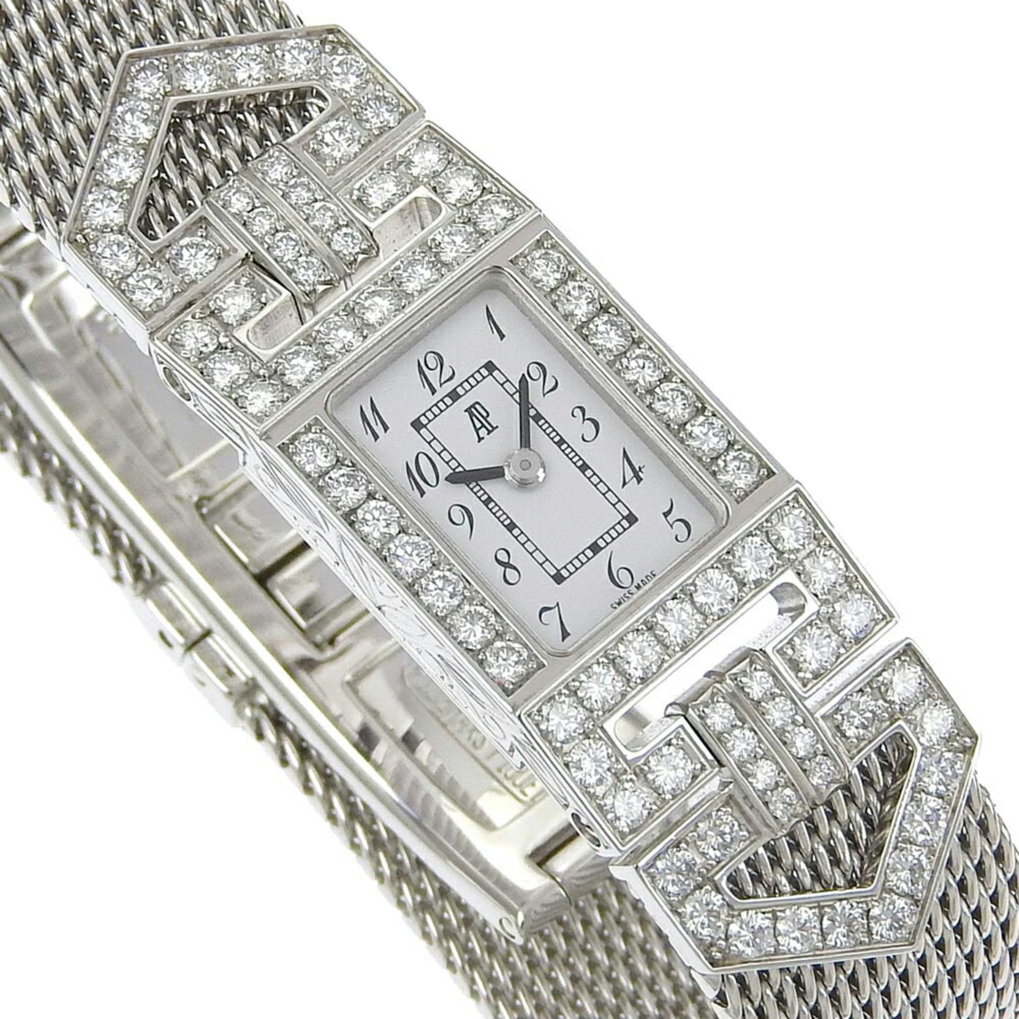 AUDEMARS PIGUET Charles Stone watch cal.2601 67025BC/Z/1068BC K18 white gold x diamond quartz analog display dial ladies