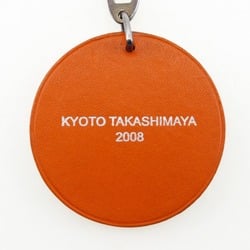 Hermes HERMES Takashimaya Limited Keychain KYOTO TAKASHIMAYA 2008 Key Charm Leather x Silver 925 Orange Unisex T191324239