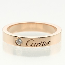 Cartier C de Engraved size 7 Ring K18PG Pink Gold Diamond CARTIER Approx. 3.39g