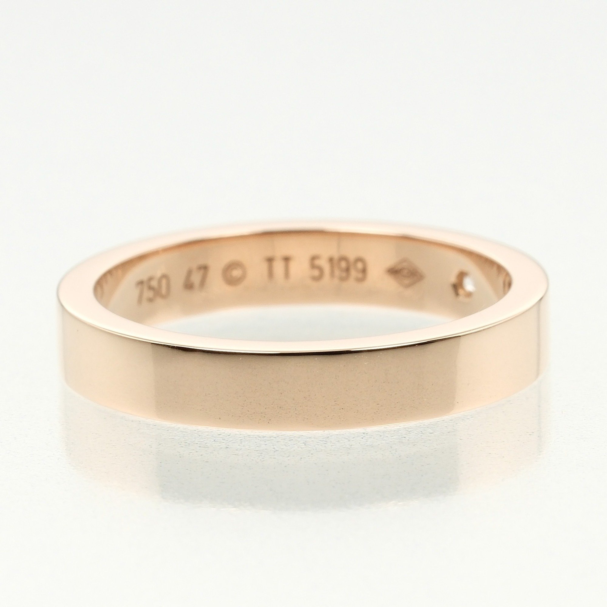 Cartier C de Engraved size 7 Ring K18PG Pink Gold Diamond CARTIER Approx. 3.39g