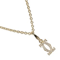 Cartier 2C Charm Necklace K18YG Yellow Gold Diamond Approx. 9.69g