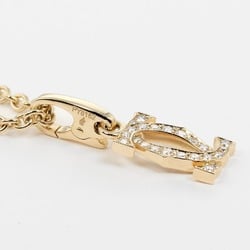 Cartier 2C Charm Necklace K18YG Yellow Gold Diamond Approx. 9.69g