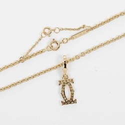 Cartier 2C Charm Necklace K18YG Yellow Gold Diamond Approx. 9.69g