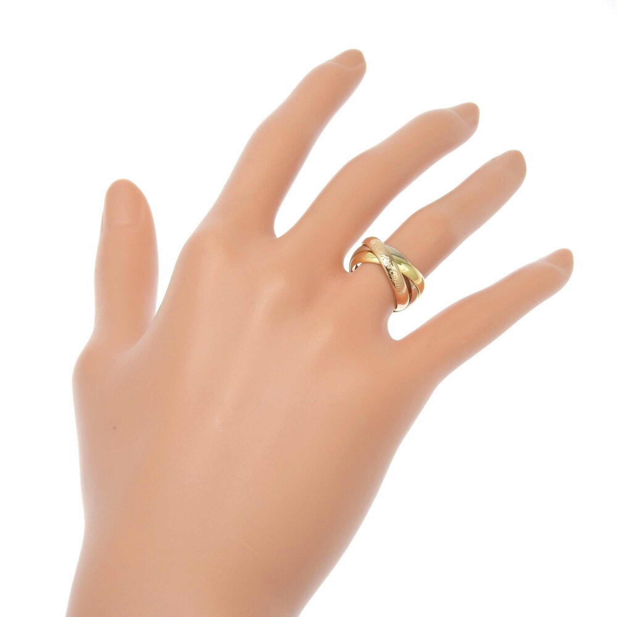 Cartier Trinity size 9.5 ring, K18 gold YG/PG/WG, approx. 7.0g for women