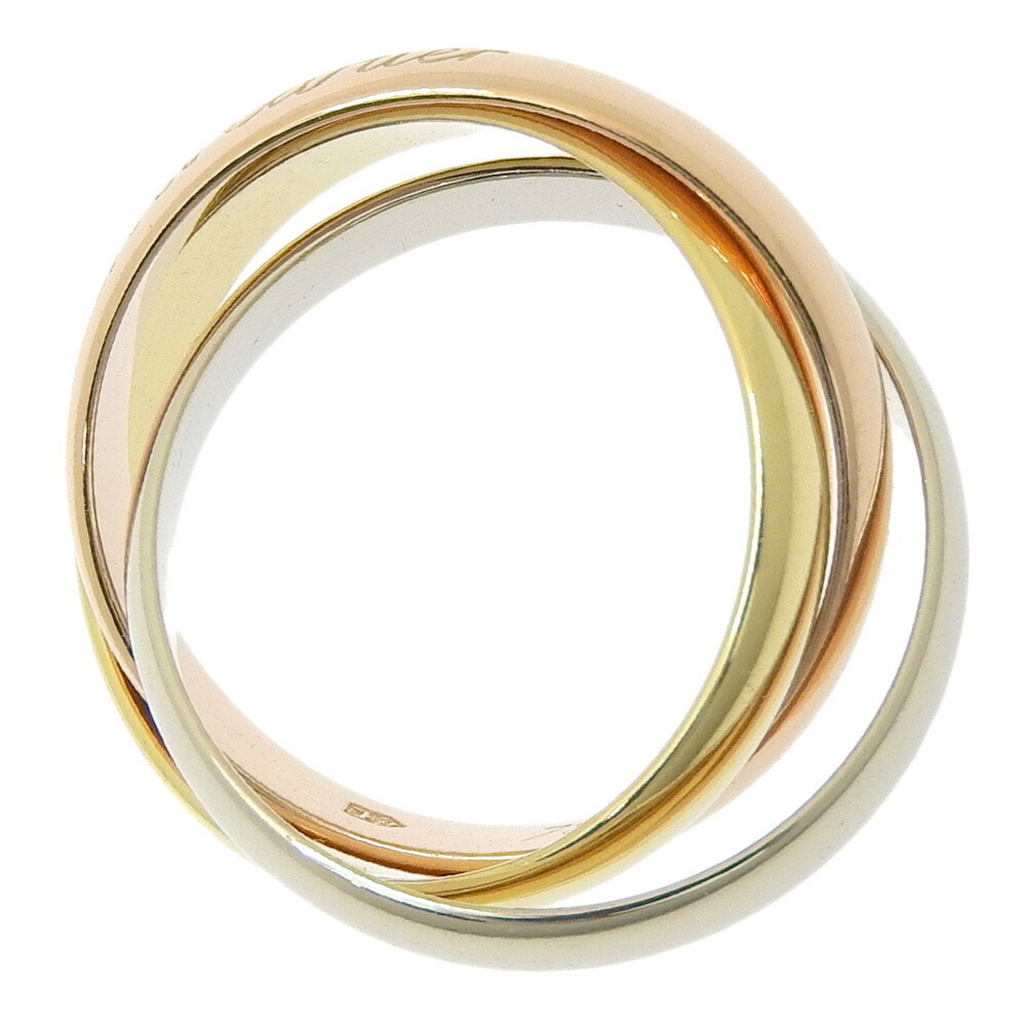 Cartier Trinity size 9.5 ring, K18 gold YG/PG/WG, approx. 7.0g for women