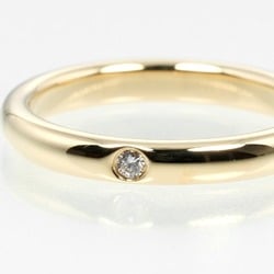 Tiffany TIFFANY&Co. Stacking Band Size 9 Ring K18YG Yellow Gold Diamond Approx. 3.62g