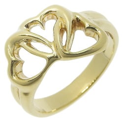 Tiffany TIFFANY&Co. Triple Heart Ring Size 10 K18 Yellow Gold Approx. 4.8g heart Ladies