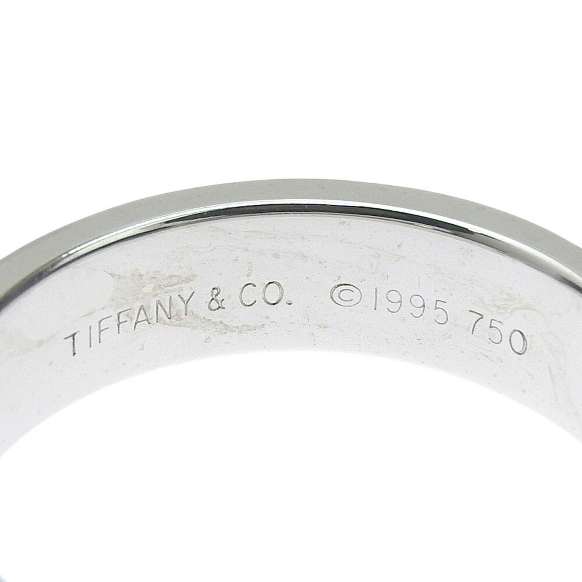 Tiffany TIFFANY&Co. Atlas size 15.5 ring, 3P diamond, K18 white gold x approx. 6.9g, Atlas, ladies