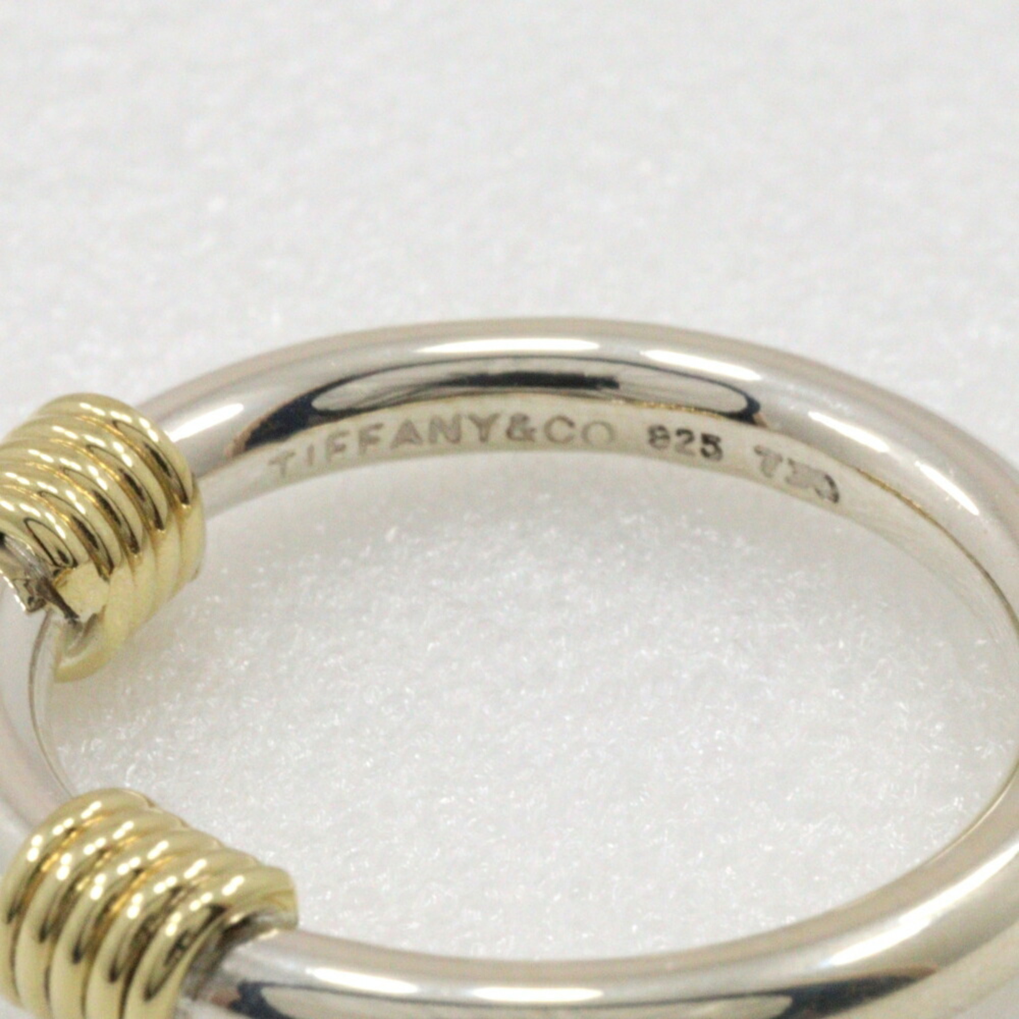 Tiffany & Co. Bandwidth 2 wire size 9 ring, 925 silver x 18K yellow gold, approx. 3.9g, wire, women's, M160324001