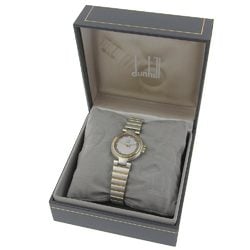 Dunhill Millennium Watch 12P Diamond Stainless Steel Quartz Analog Display Grey Dial Ladies