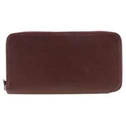 HERMES Azap Long Silk Inn Wallet Epsom Leather Rouge H 2014 Bordeaux □R Women's