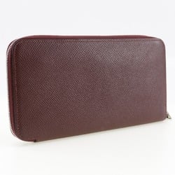 HERMES Azap Long Silk Inn Wallet Epsom Leather Rouge H 2014 Bordeaux □R Women's